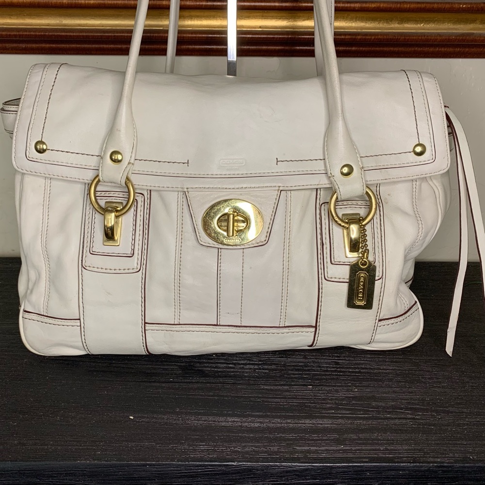 RARE LARGE Coach Leather Bag